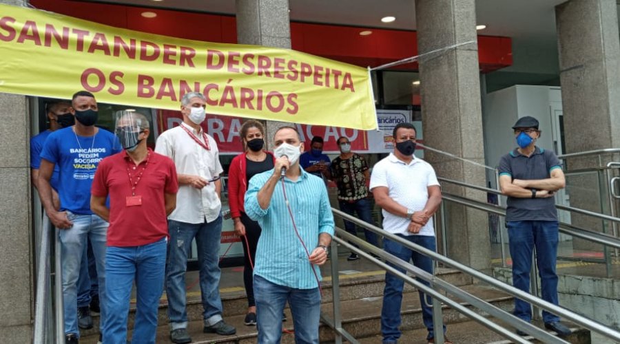 Paralisa O Em Defesa Do Emprego No Santander Sindicato Dos Banc Rios